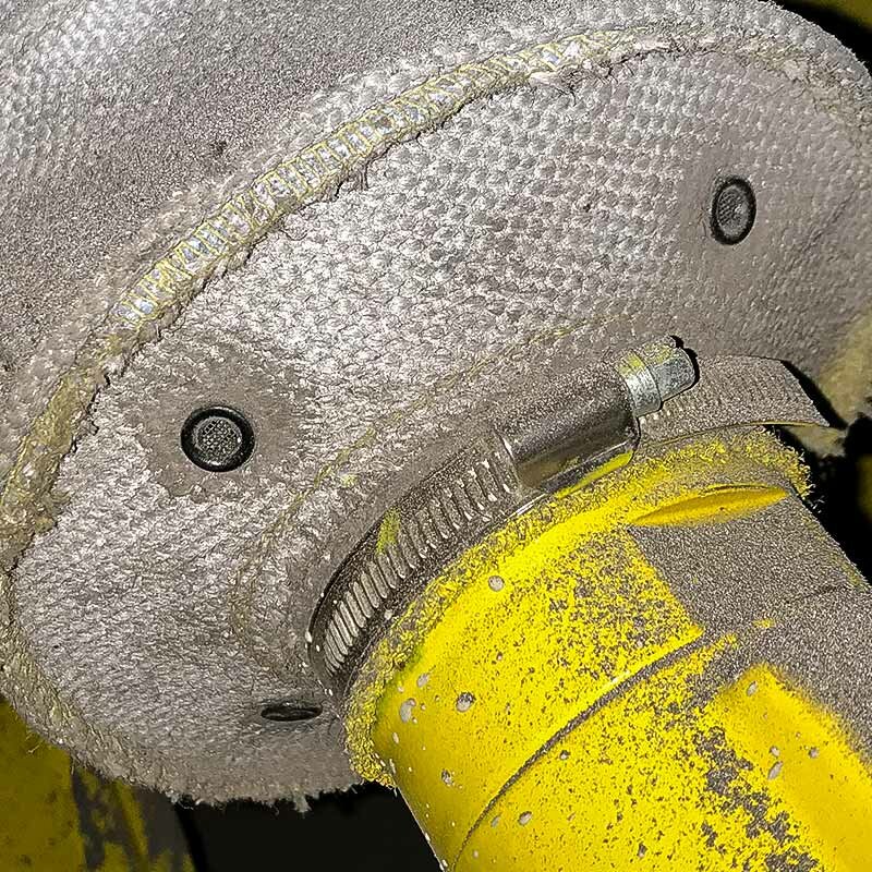 Abschlackmaschine im Einsatz