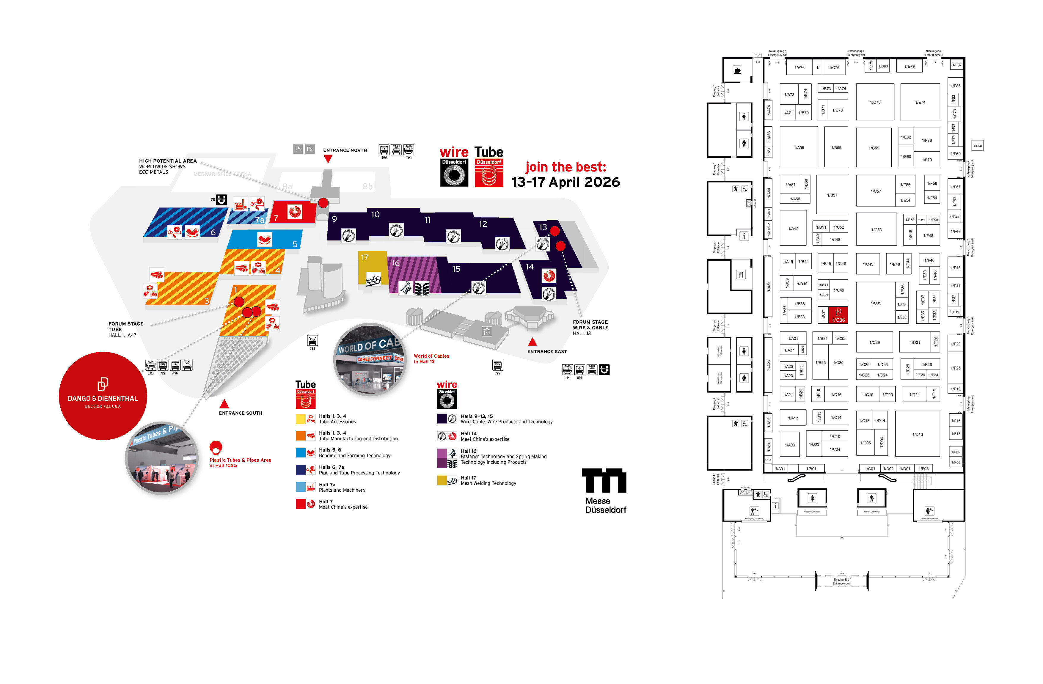 Hallenplan der TUBE Messe